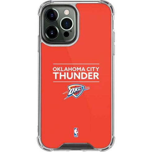 NBA Oklahoma City Thunder Standard - Orange iPhone 15 Pro Max Clear Case